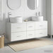 Baderomsinnredningssett 3 stk. Hvit 49,5 x 44,5 x 66 cm