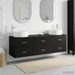 Baderomsinnredningssett 3 stk. Svart 49,5 x 44,5 x 65,5 cm