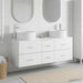 Baderomsinnredningssett 3 stk. Hvit 49,5 x 44,5 x 65,5 cm