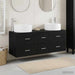 Baderomsinnredningssett 3 stk. Svart 49,5 x 44,5 x 65,5 cm