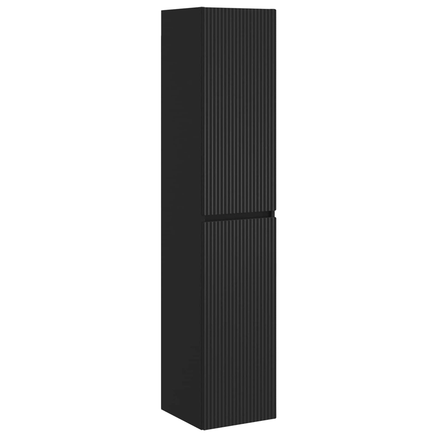 Baderomsinnredningssett 5 stk. Svart 33 x 34,5 x 160 cm