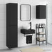 Baderomsinnredningssett 3 stk. Svart 33 x 34,5 x 160 cm