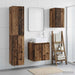 Baderomsinnredningssett 3 stk. Gammelt tre 33 x 34,5 x 160 cm