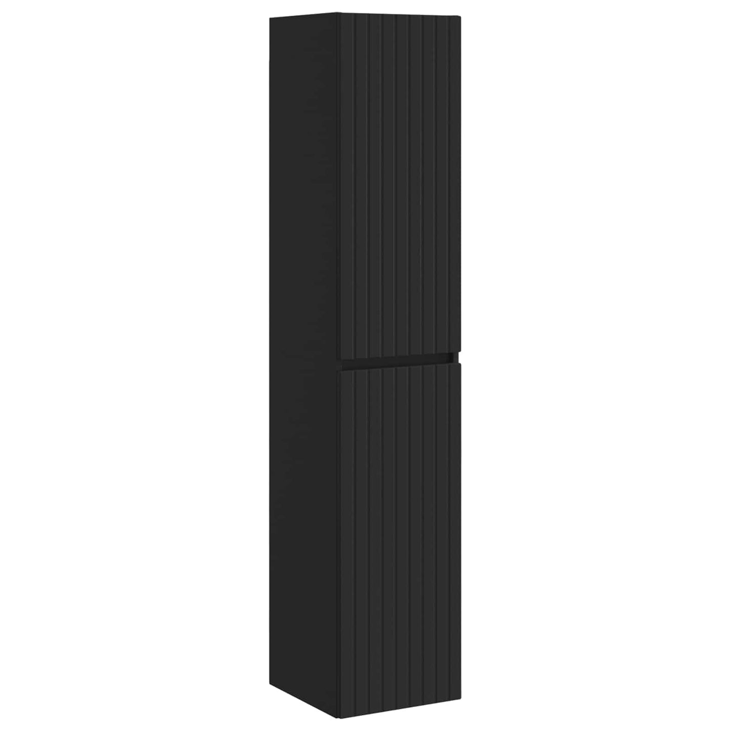 Baderomsinnredningssett 3 stk. Svart 33 x 34,5 x 160 cm