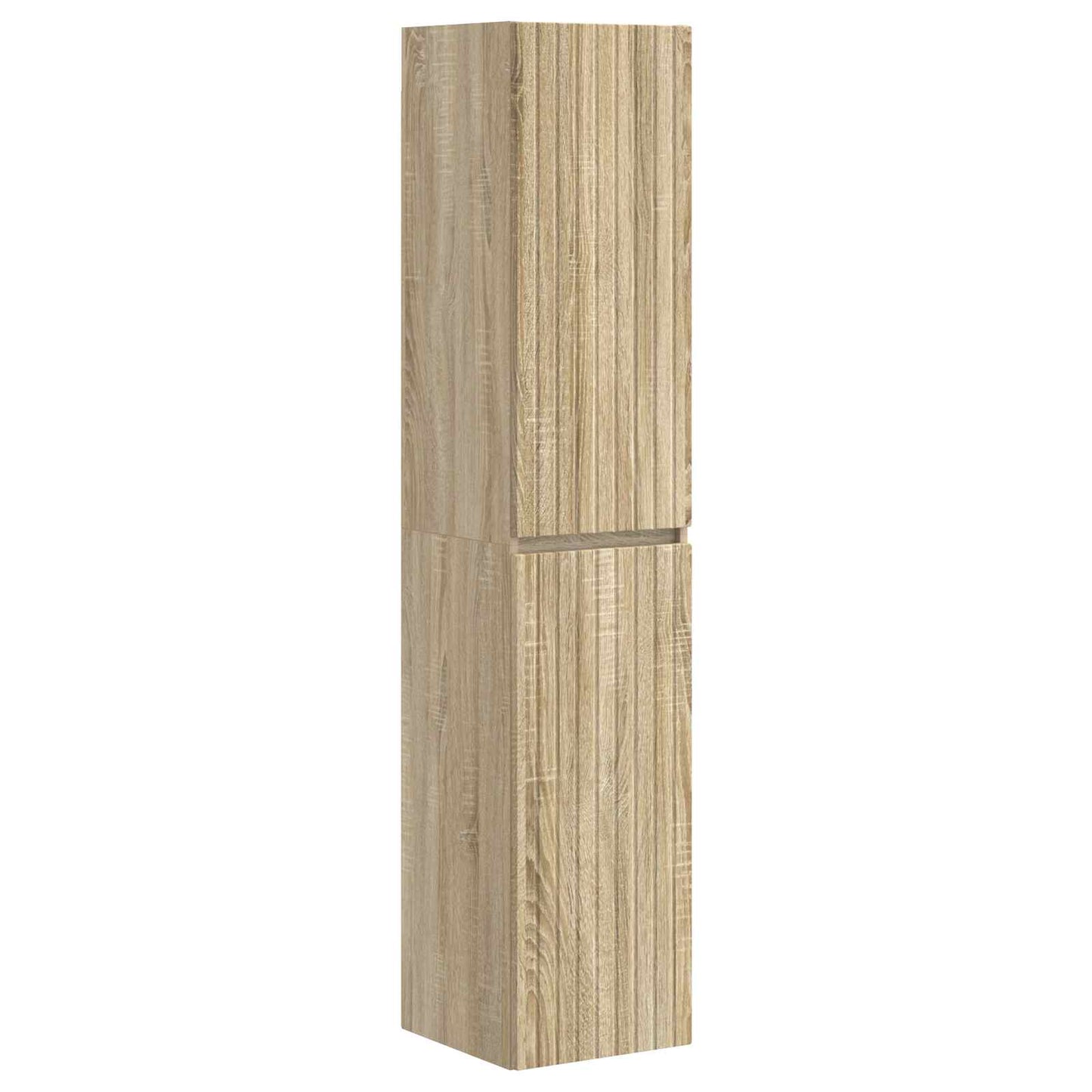 Baderomsinnredningssett 3 stk. Sonoma eik 33 x 34,5 x 160 cm