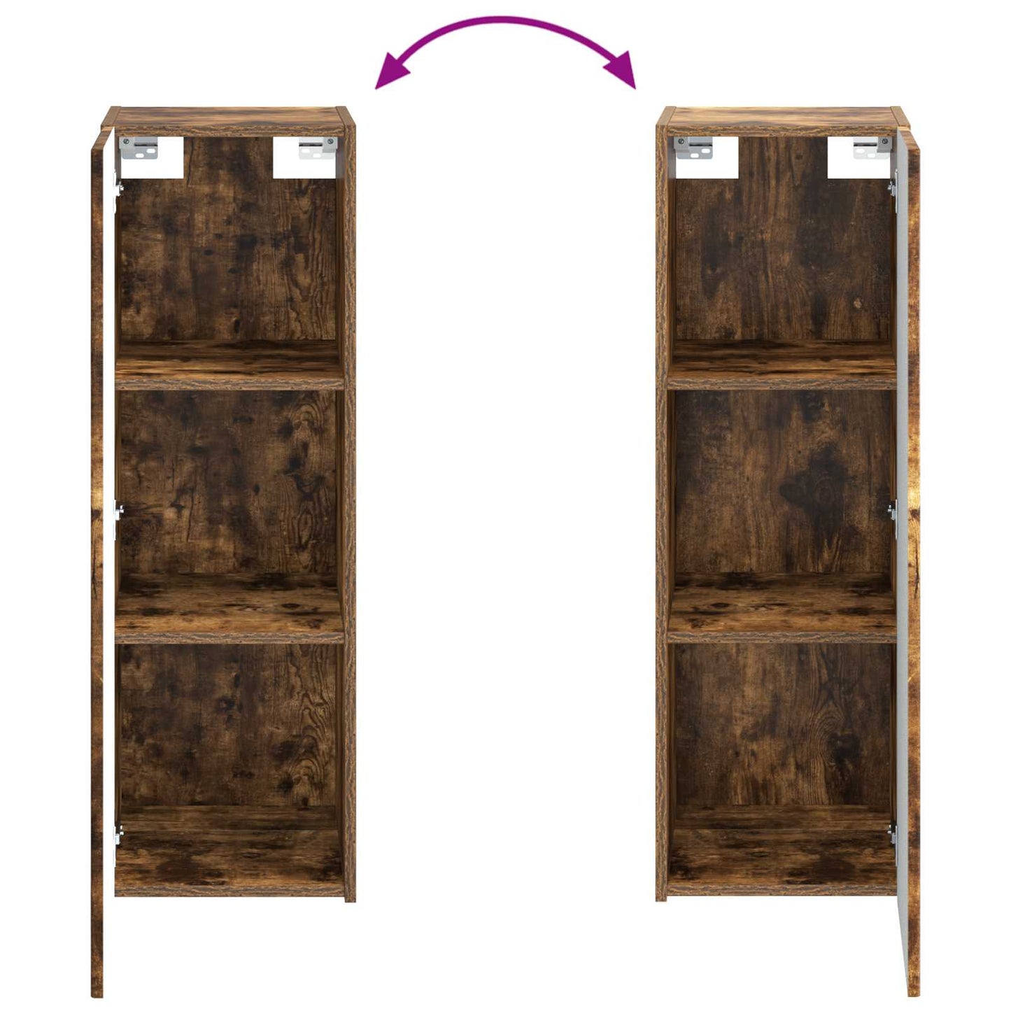 Baderomsinnredningssett 2 stk. Røkt Eik 33 x 34,5 x 100 cm