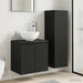 Baderomsinnredningssett 2 stk. Svart 33 x 34,5 x 100 cm