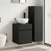Baderomsinnredningssett 2 stk. Svart 33 x 34,5 x 100 cm