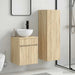 Baderomsinnredningssett 2 stk. Sonoma eik 33 x 34,5 x 100 cm