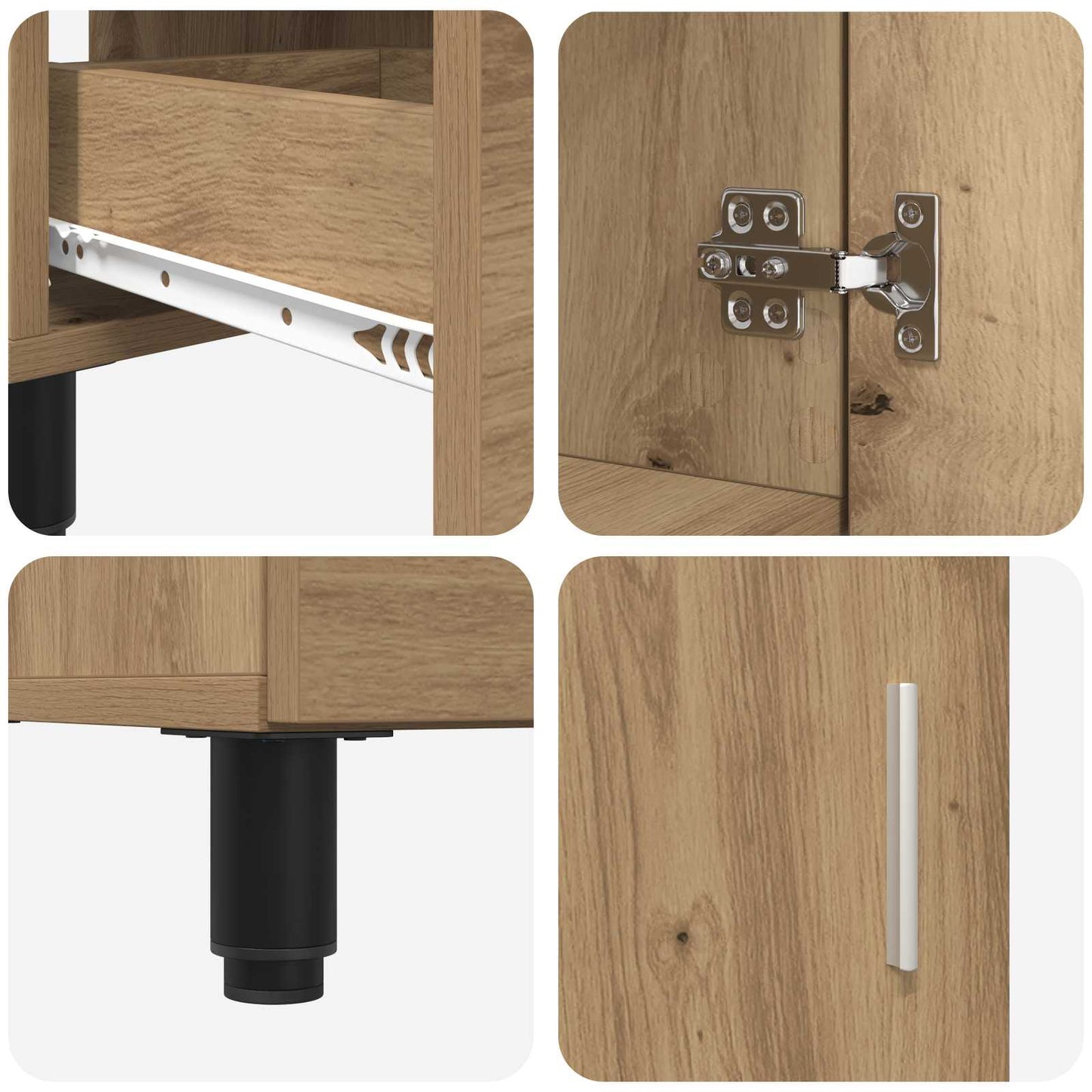 Bad Sminkebord Artisan eik 60 x 35 x 60 cm Konstruert tre