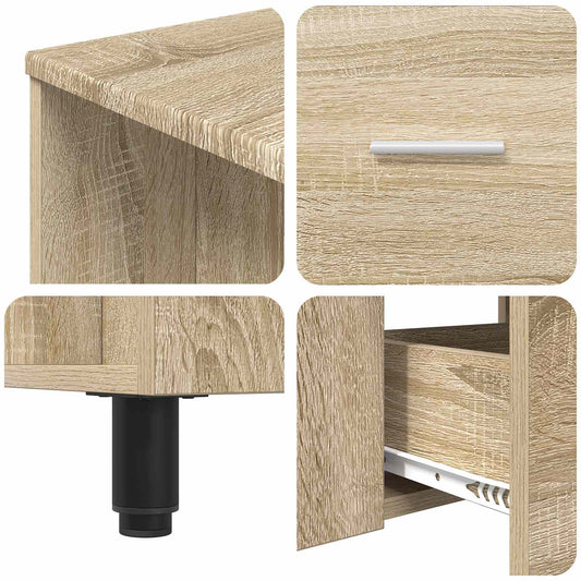 Bad Sminkebord Sonoma eik 80 x 35 x 60 cm Konstruert tre
