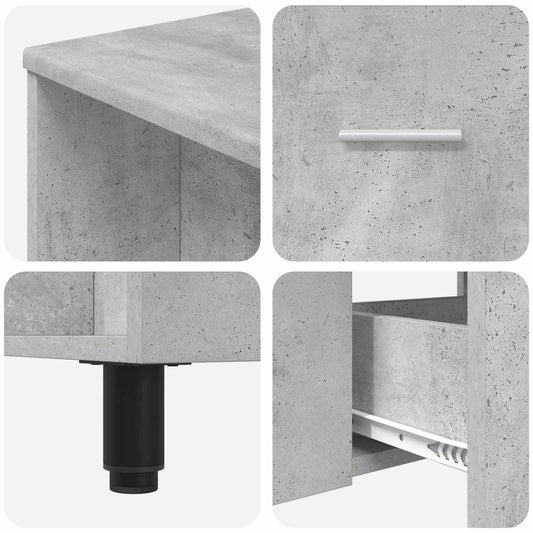 Bad Sminkebord Betonggrå 80 x 35 x 60 cm Konstruert tre