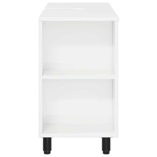 Bad Sminkebord Høgglans hvit 80 x 35 x 60 cm Konstruert tre