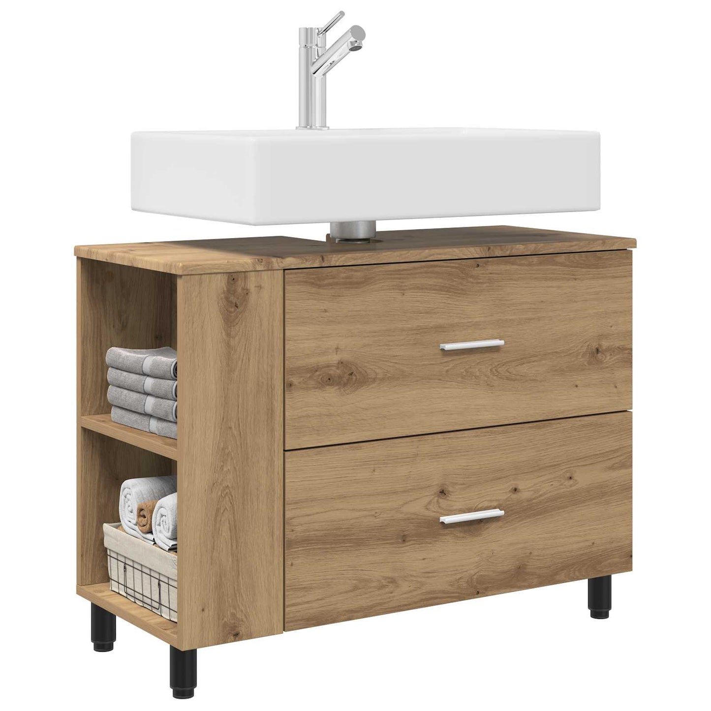 Bad Sminkebord Artisan eik 80 x 35 x 60 cm Konstruert tre