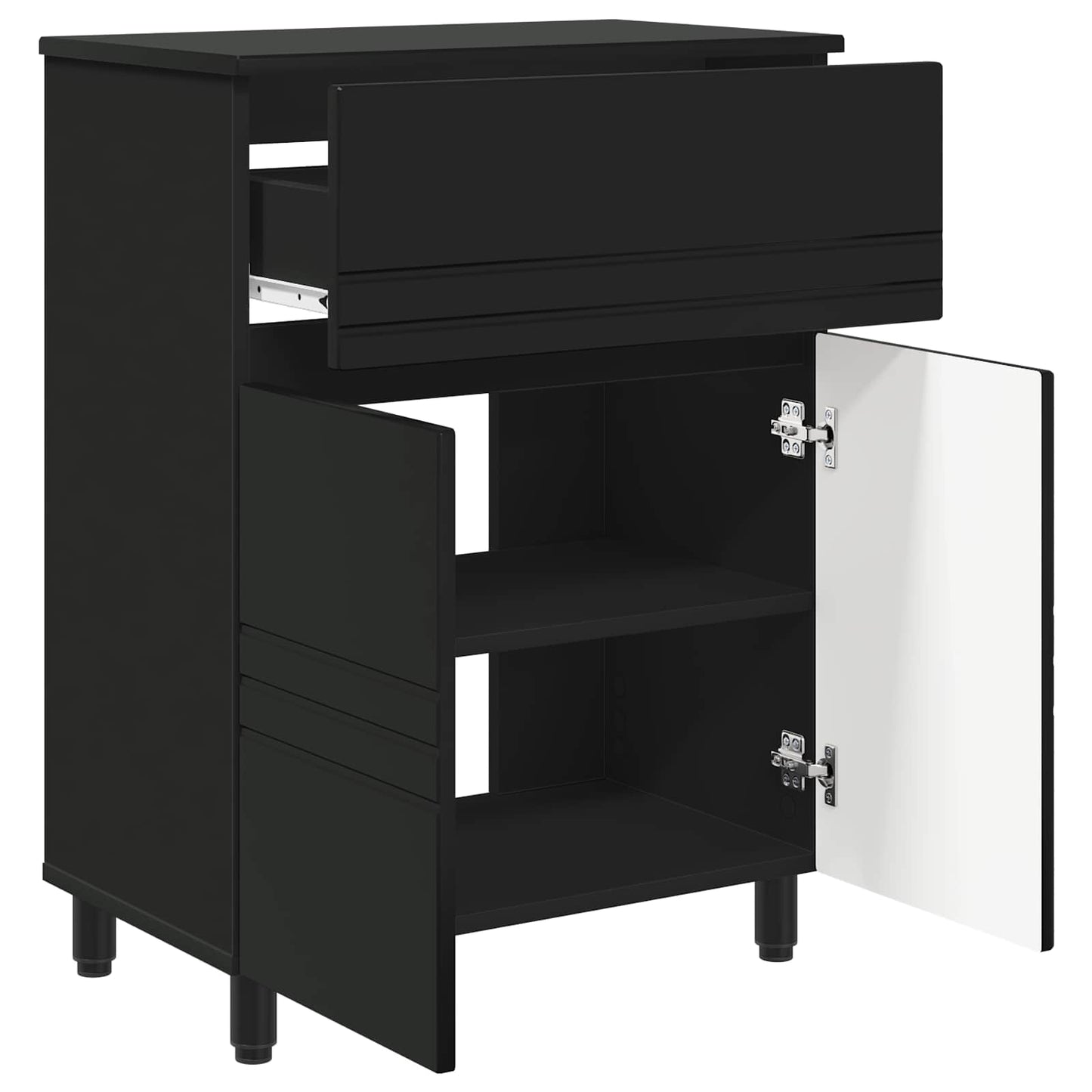 Bad Sminkebord Svart 60 x 35 x 80 cm Konstruert tre