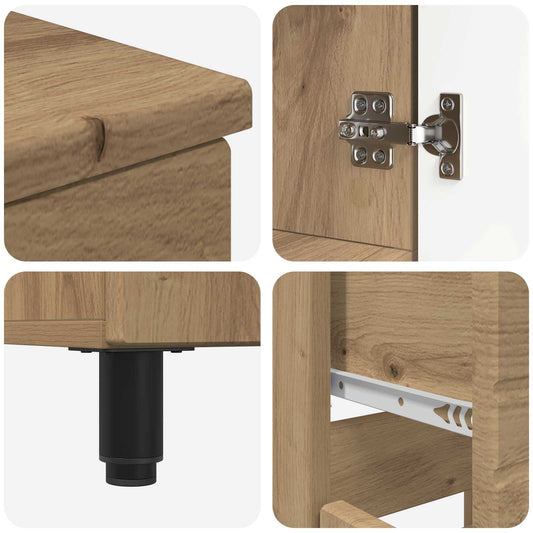 Bad Sminkebord Artisan eik 60 x 35 x 80 cm Konstruert tre