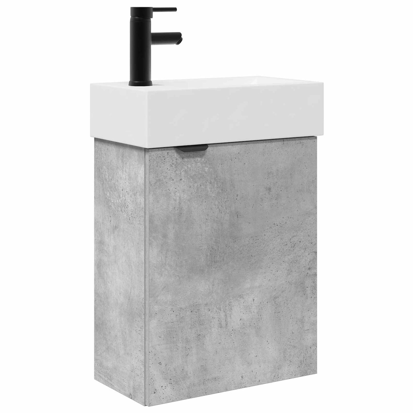 Badeværelses enhet med kran Betonggrå 45,5 x 22,5 x 84 cm
