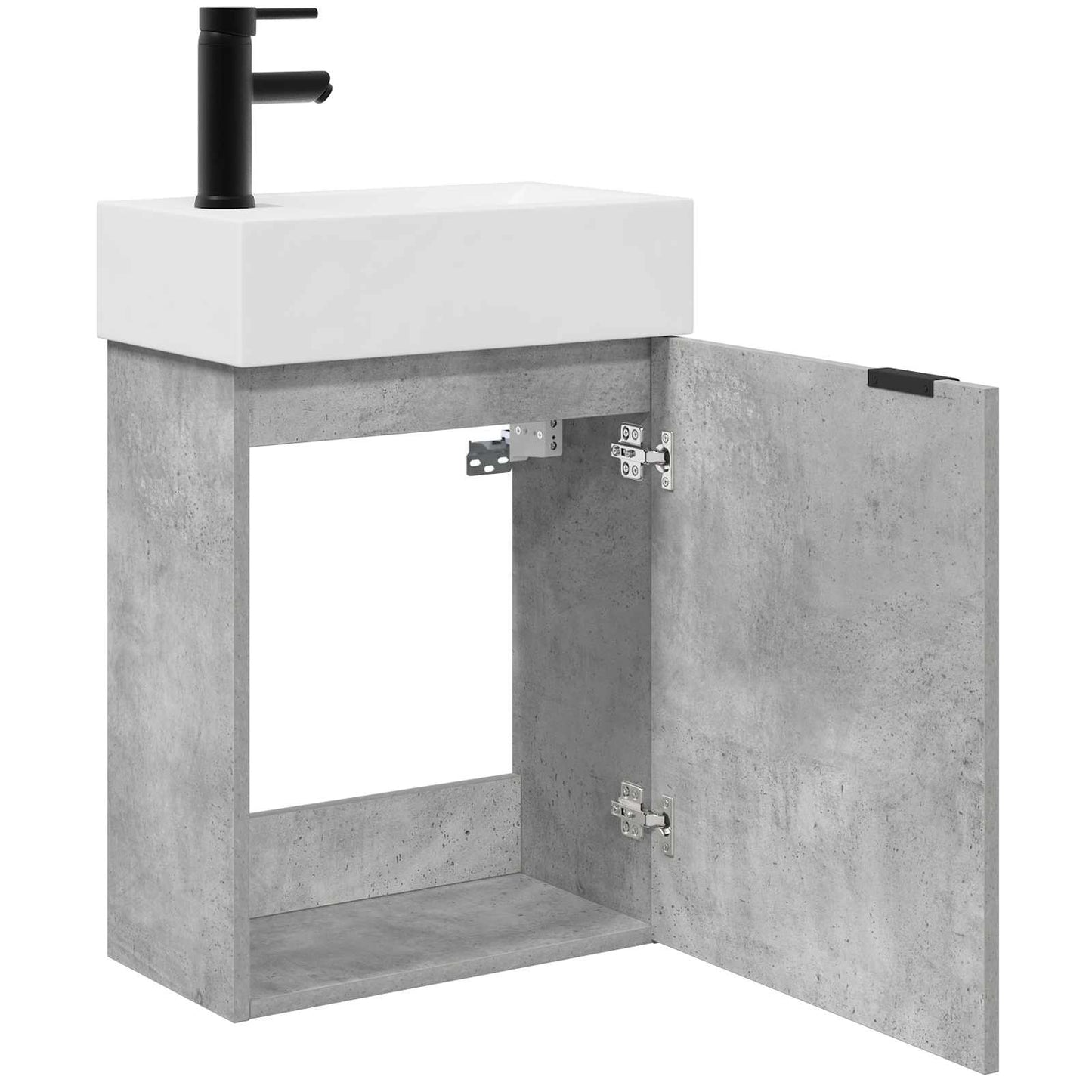 Badeværelses enhet med kran Betonggrå 45,5 x 22,5 x 84 cm