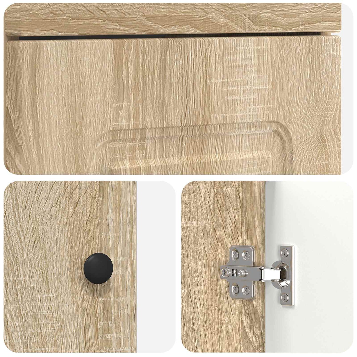 Badmøbel med vask Sonoma eik 42 x 40 x 84,5 cm Konstruert tre