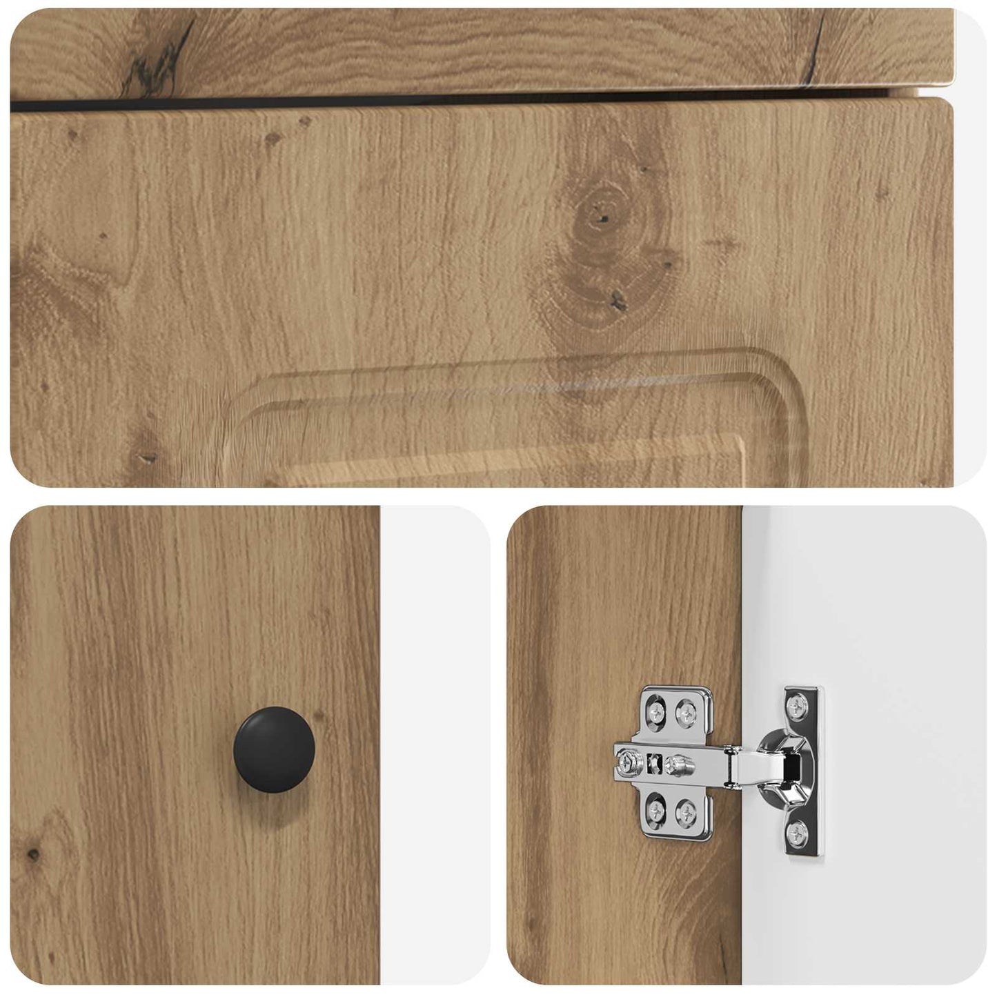 Badmøbel med vask Artisan eik 42 x 40 x 84,5 cm Konstruert tre