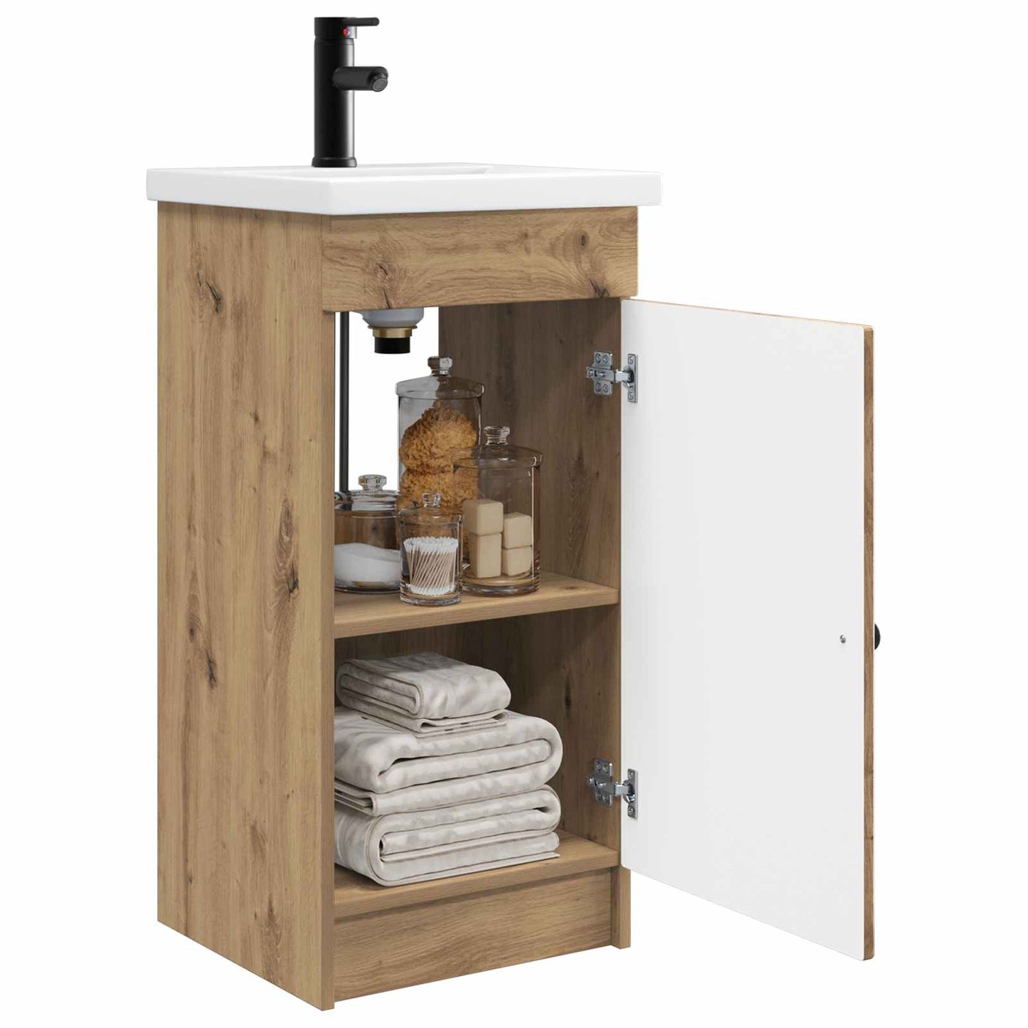 Badmøbel med vask Artisan eik 42 x 40 x 84,5 cm Konstruert tre