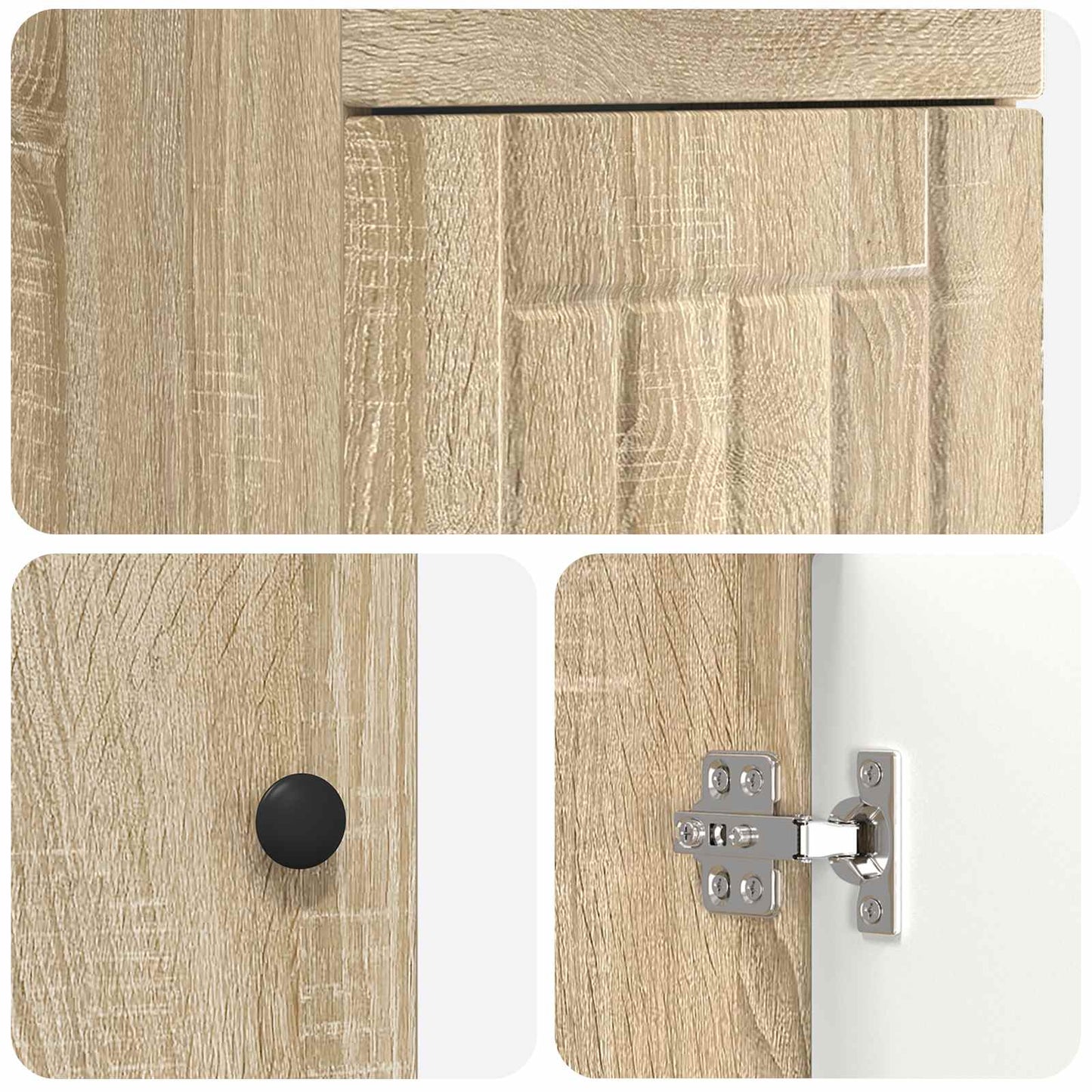 Badmøbel med vask Sonoma eik 42 x 40 x 84,5 cm Konstruert tre
