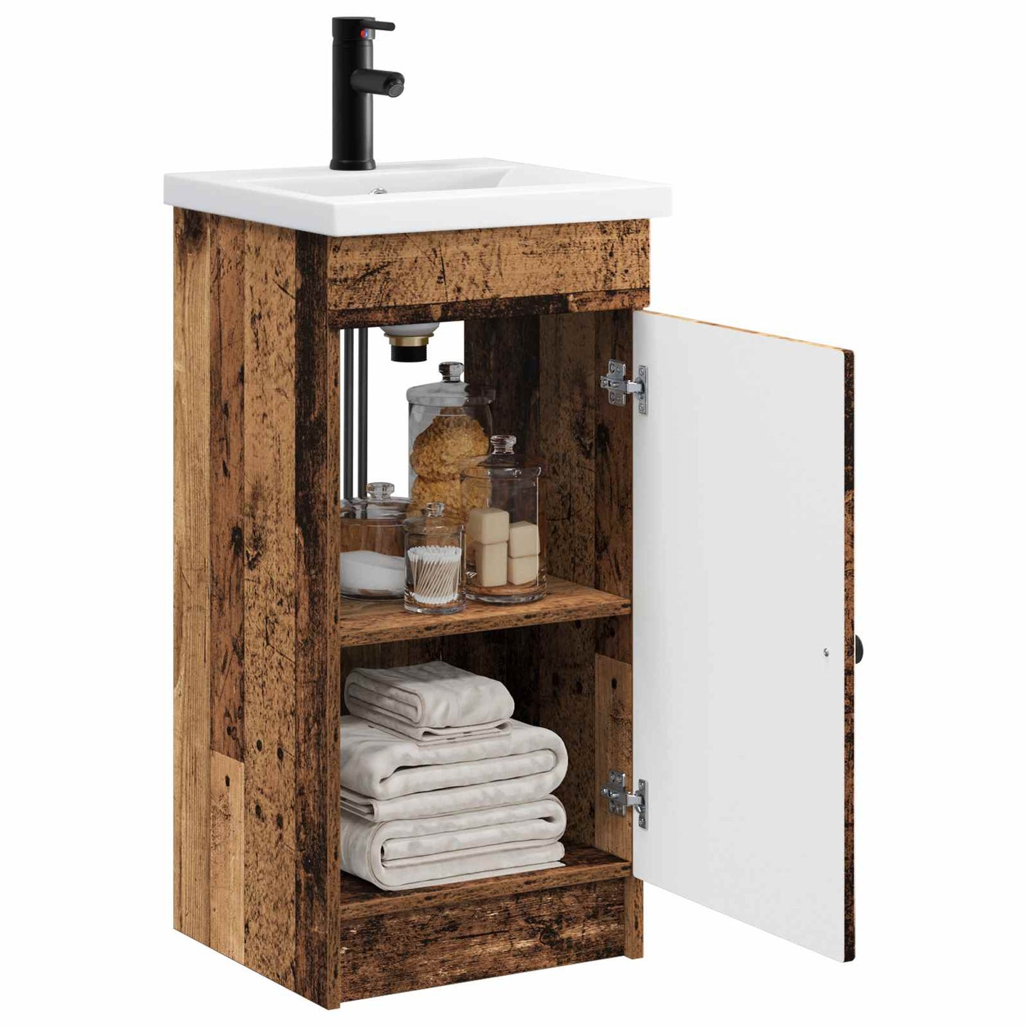 Badmøbel med vask Gammelt tre 42 x 40 x 84,5 cm Konstruert tre
