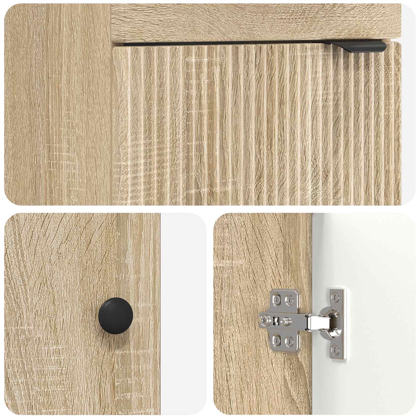 Badmøbel med vask Sonoma eik 42 x 40 x 84,5 cm Konstruert tre
