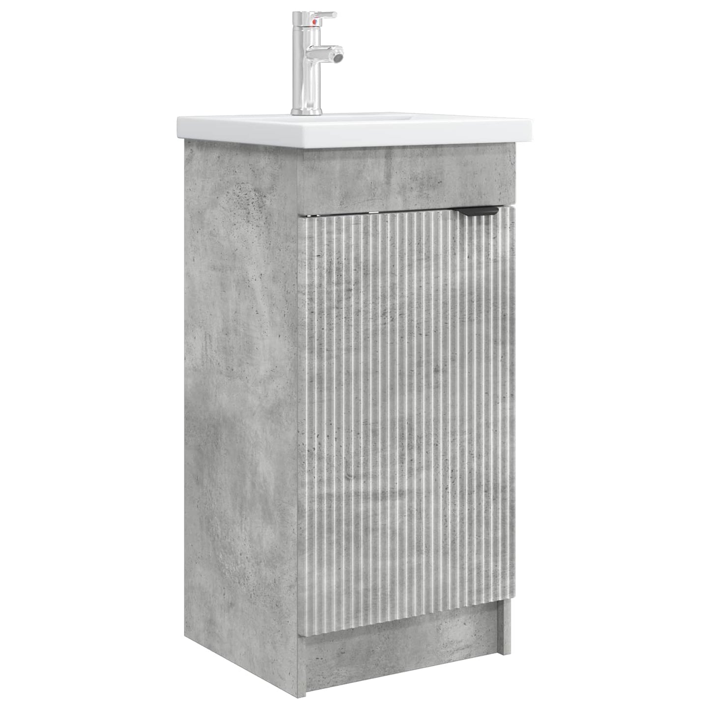 Badmøbel med vask Betonggrå 42 x 40 x 84,5 cm Konstruert tre