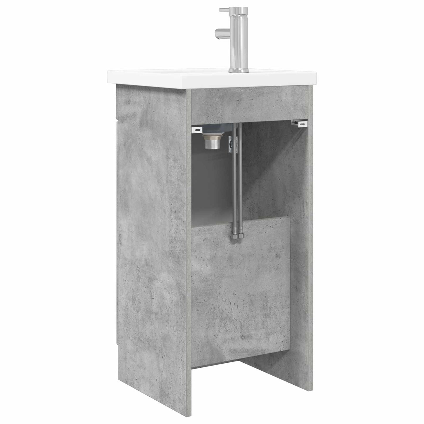 Badmøbel med vask Betonggrå 42 x 40 x 84,5 cm Konstruert tre