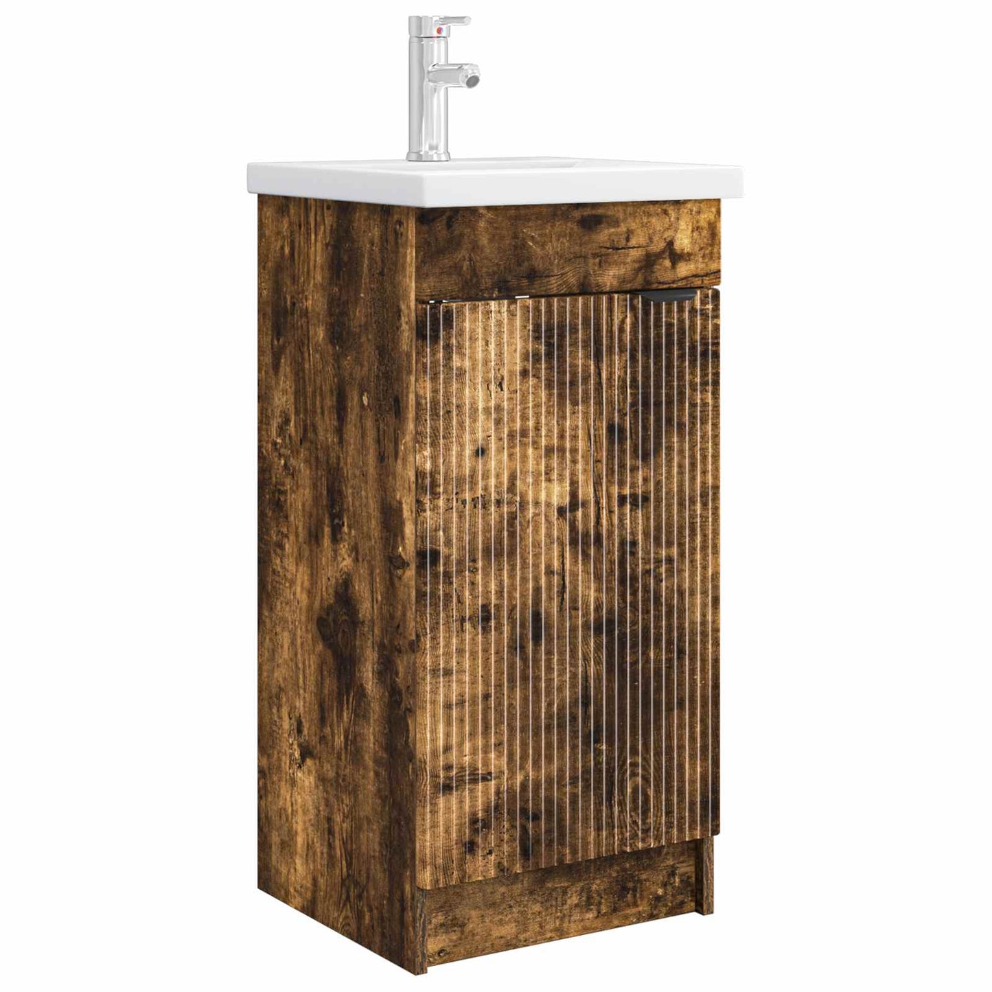 Badmøbel med vask Røkt Eik 42 x 40 x 84,5 cm Konstruert tre