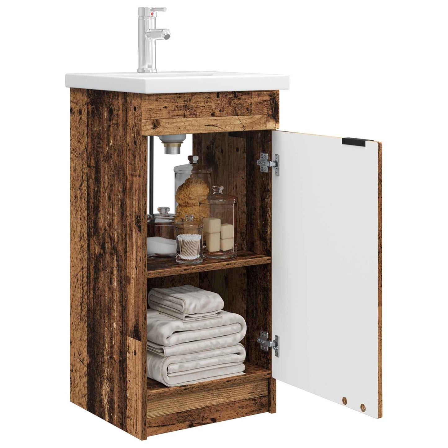 Badmøbel med vask Gammelt tre 42 x 40 x 84,5 cm Konstruert tre