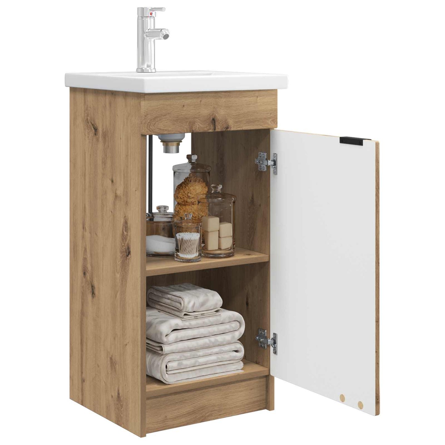 Badmøbel med vask Artisan eik 42 x 40 x 84,5 cm Konstruert tre