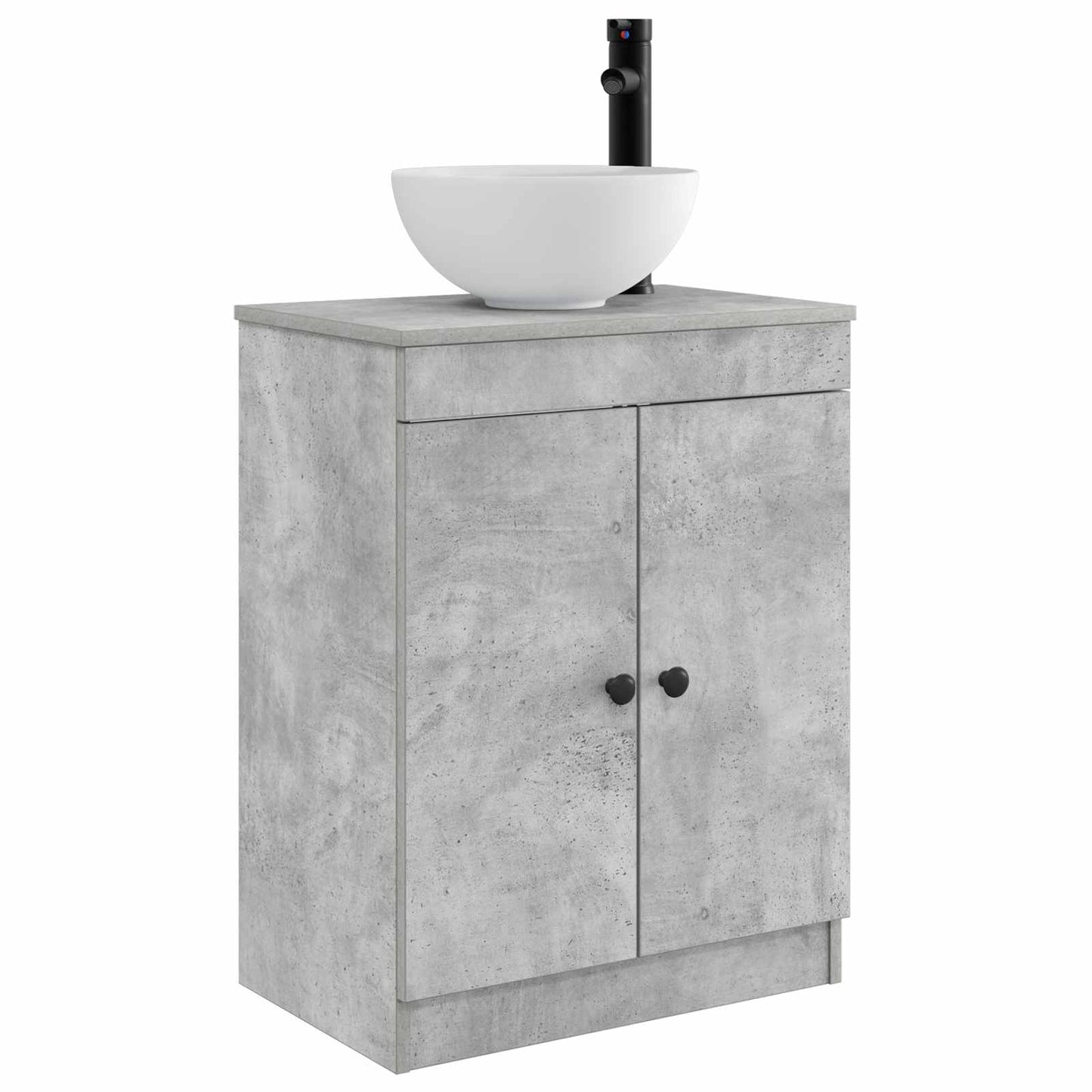 Badmøbel med vask Betonggrå 54 x 35 x 83 cm Konstruert tre