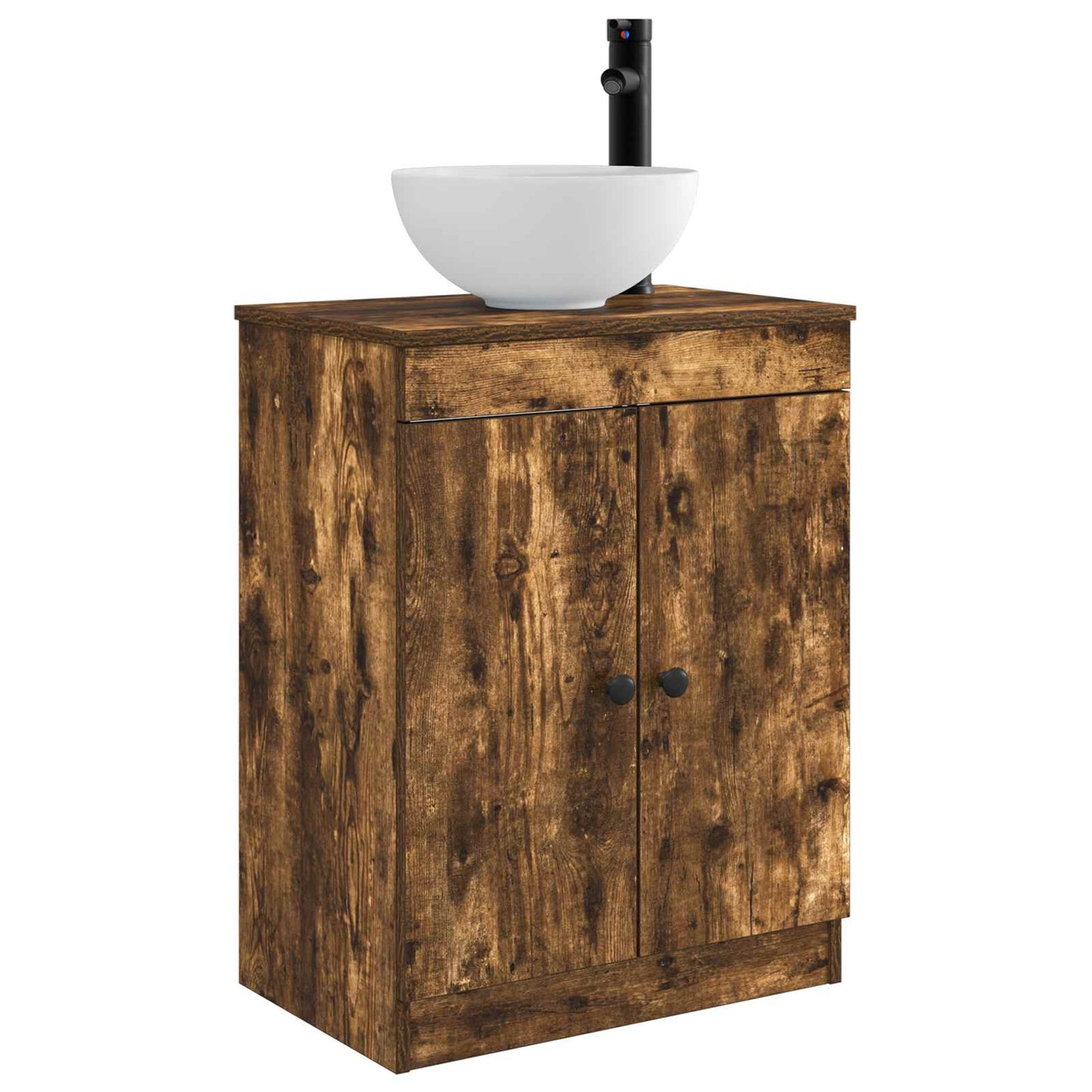 Badmøbel med vask Røkt Eik 54 x 35 x 83 cm Konstruert tre