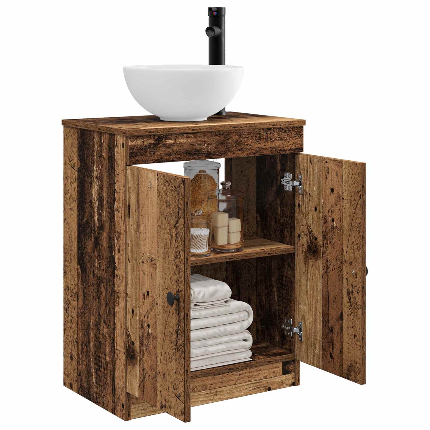 Badmøbel med vask Gammelt tre 54 x 35 x 83 cm Konstruert tre