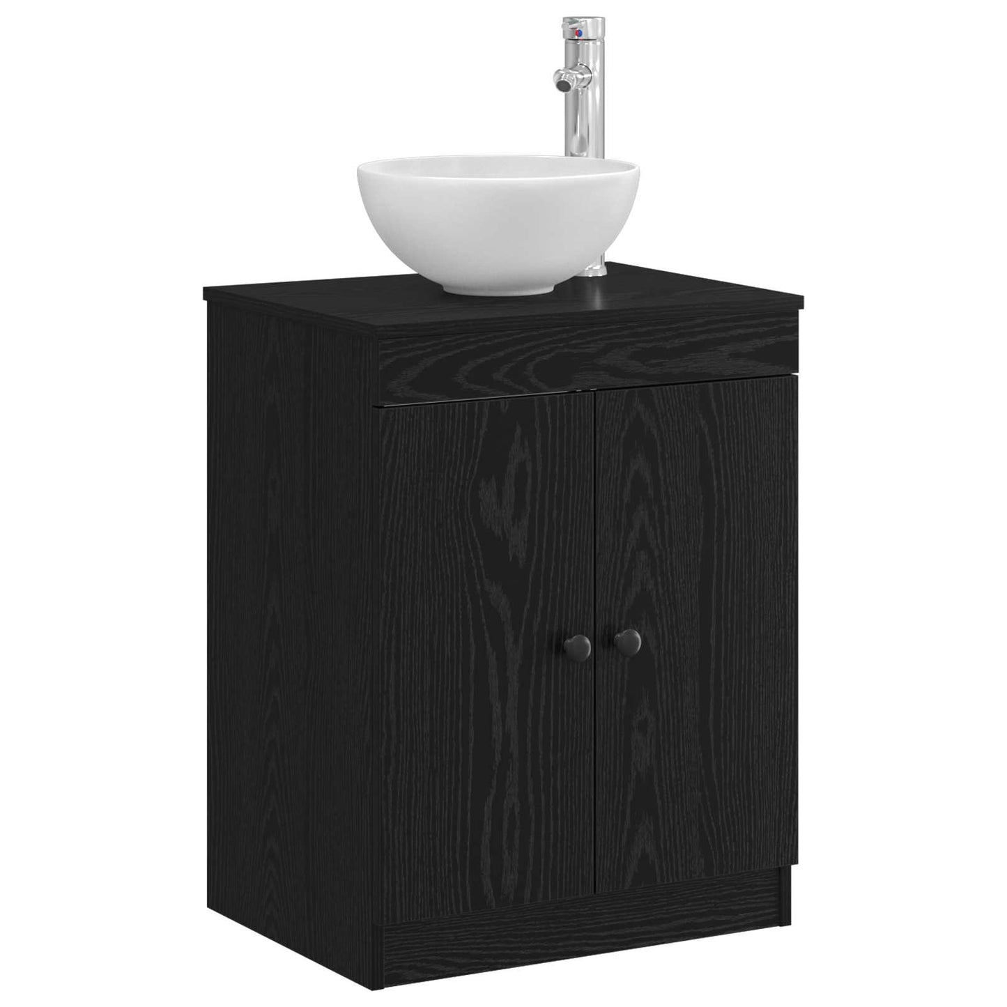 Baderomsskap Svart 54 x 41 x 70 cm Konstruert tre