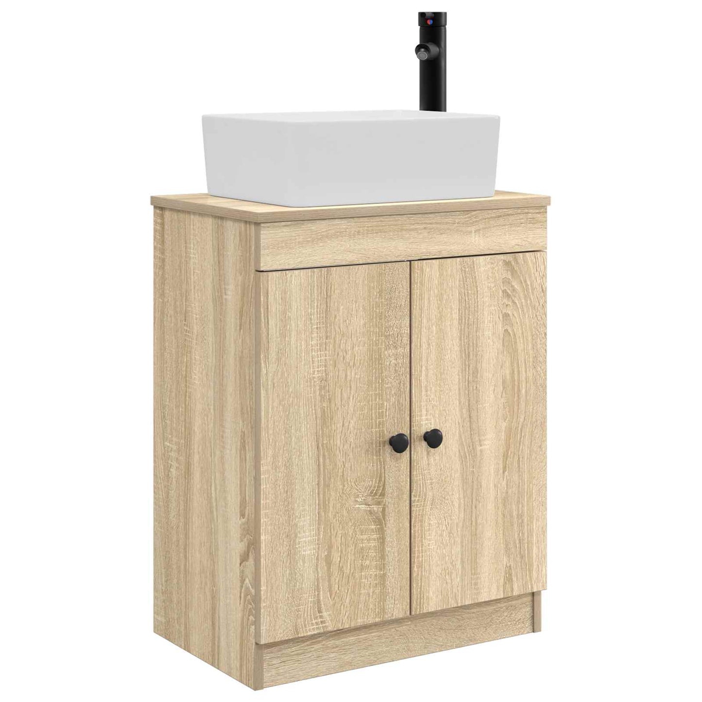 Badmøbel med vask Sonoma eik 54 x 35 x 83 cm Konstruert tre