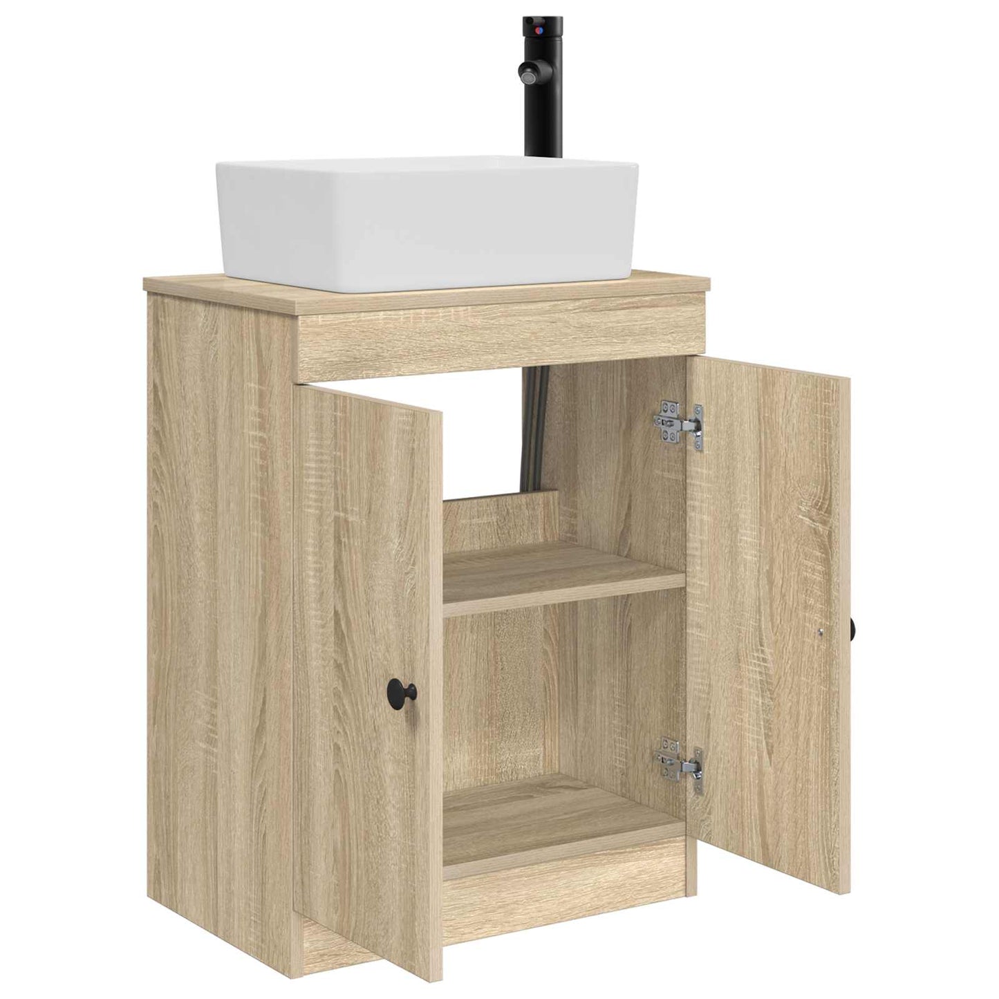Badmøbel med vask Sonoma eik 54 x 35 x 83 cm Konstruert tre