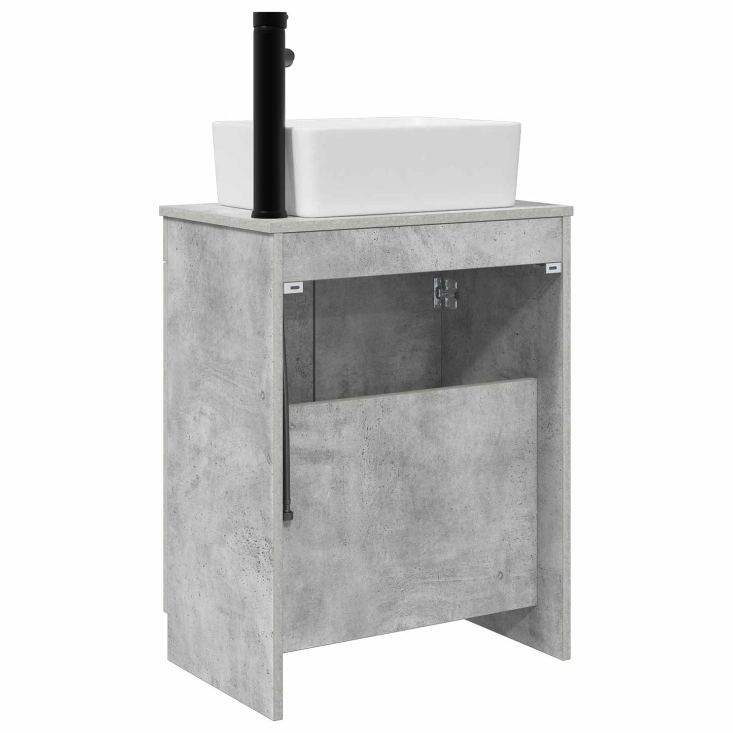 Badmøbel med vask Betonggrå 54 x 35 x 83 cm Konstruert tre