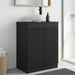 Badmøbel med vask Svart 54 x 35 x 83 cm Konstruert tre
