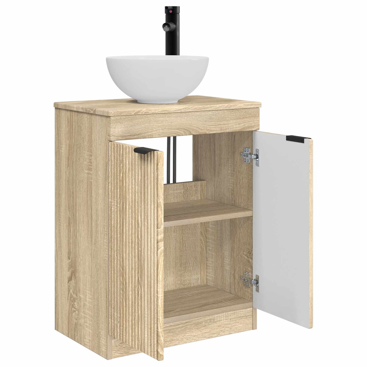 Badmøbel med vask Sonoma eik 54 x 35 x 83 cm Konstruert tre