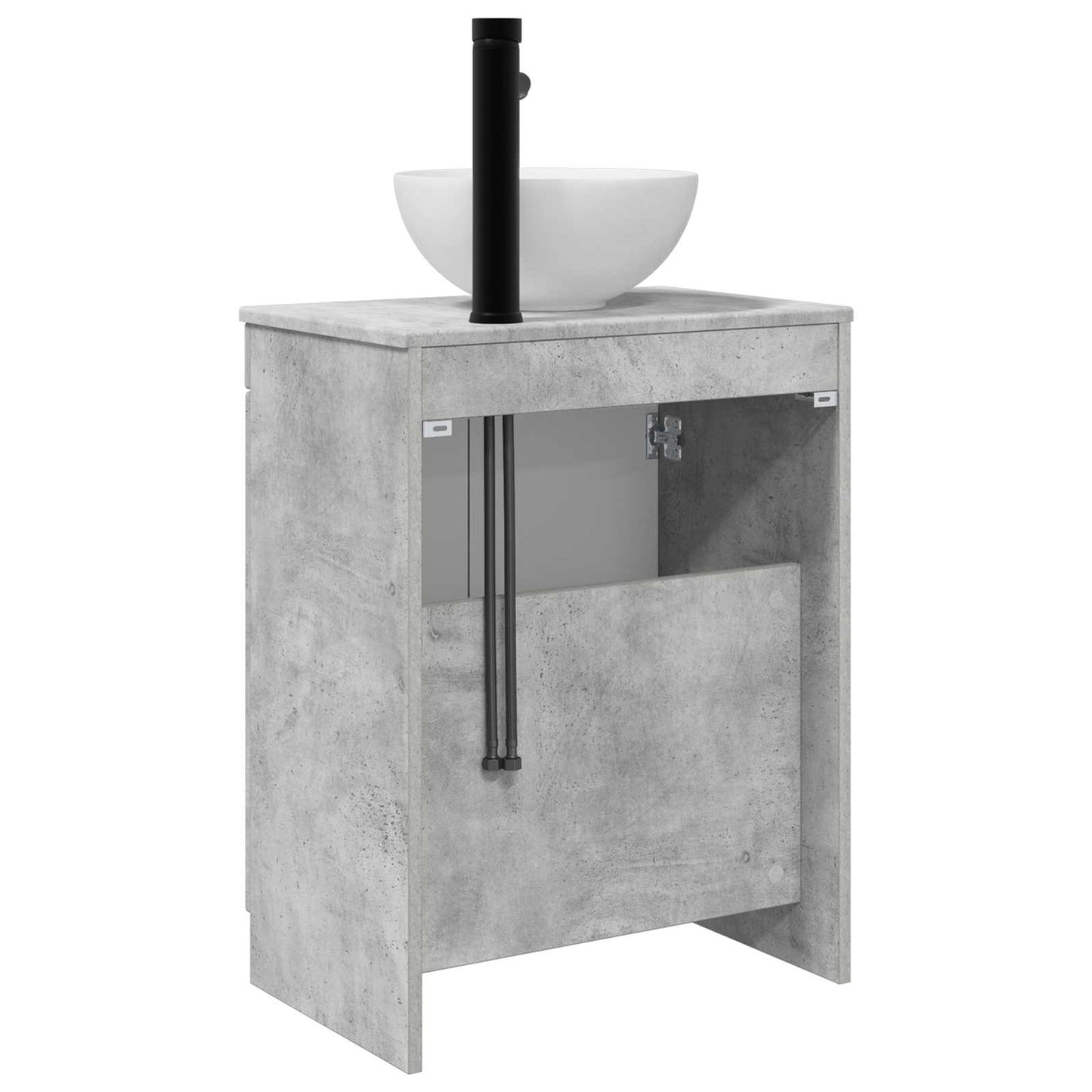 Badmøbel med vask Betonggrå 54 x 35 x 83 cm Konstruert tre