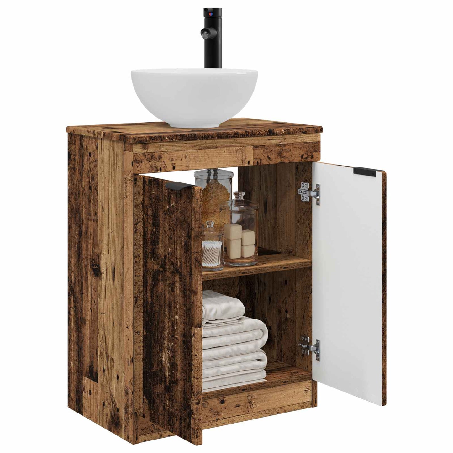 Badmøbel med vask Gammelt tre 54 x 35 x 83 cm Konstruert tre