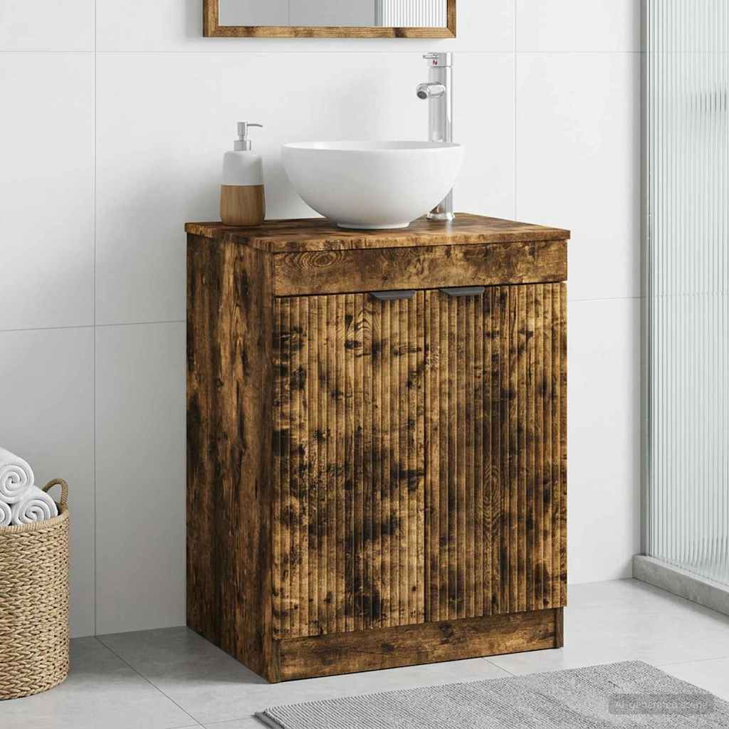 Baderomsskap Røkt Eik 54 x 41 x 70 cm Konstruert tre