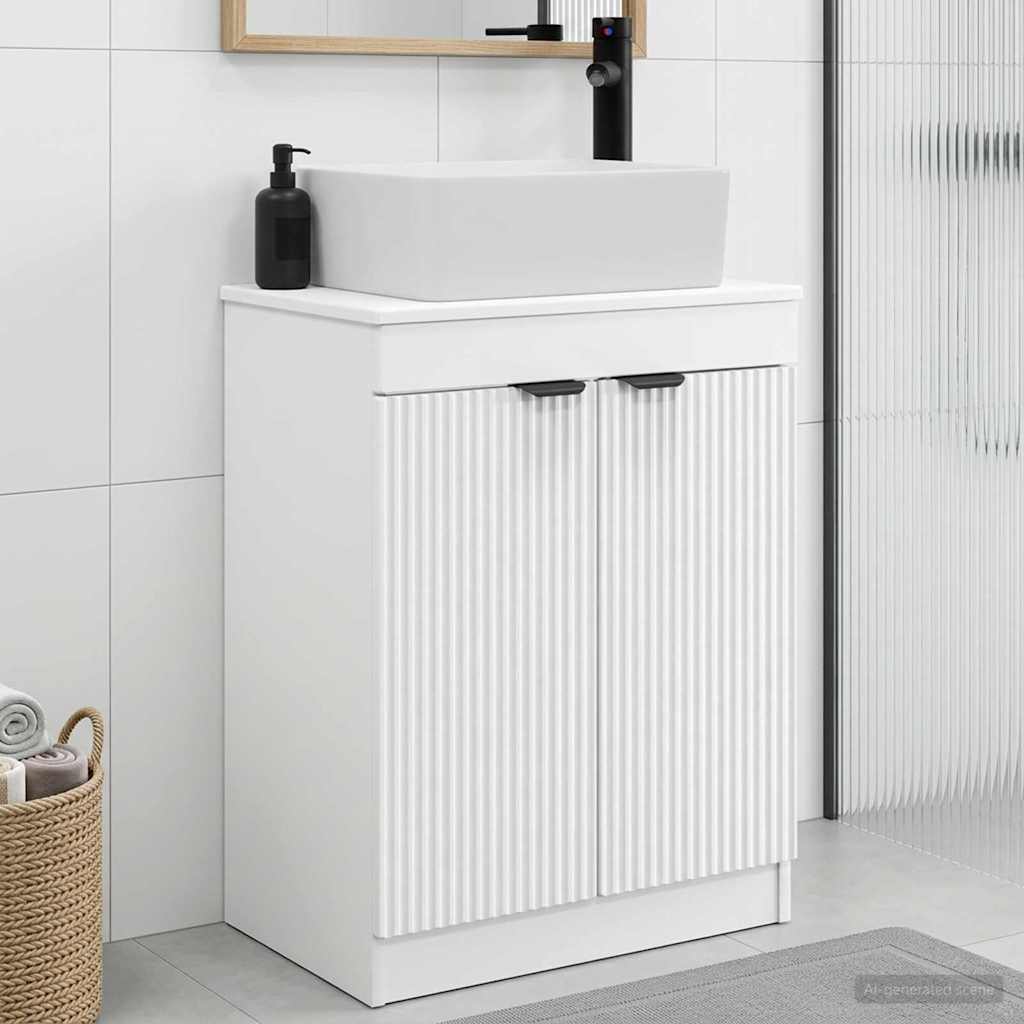 Badmøbel med vask Hvit 54 x 35 x 83 cm Konstruert tre