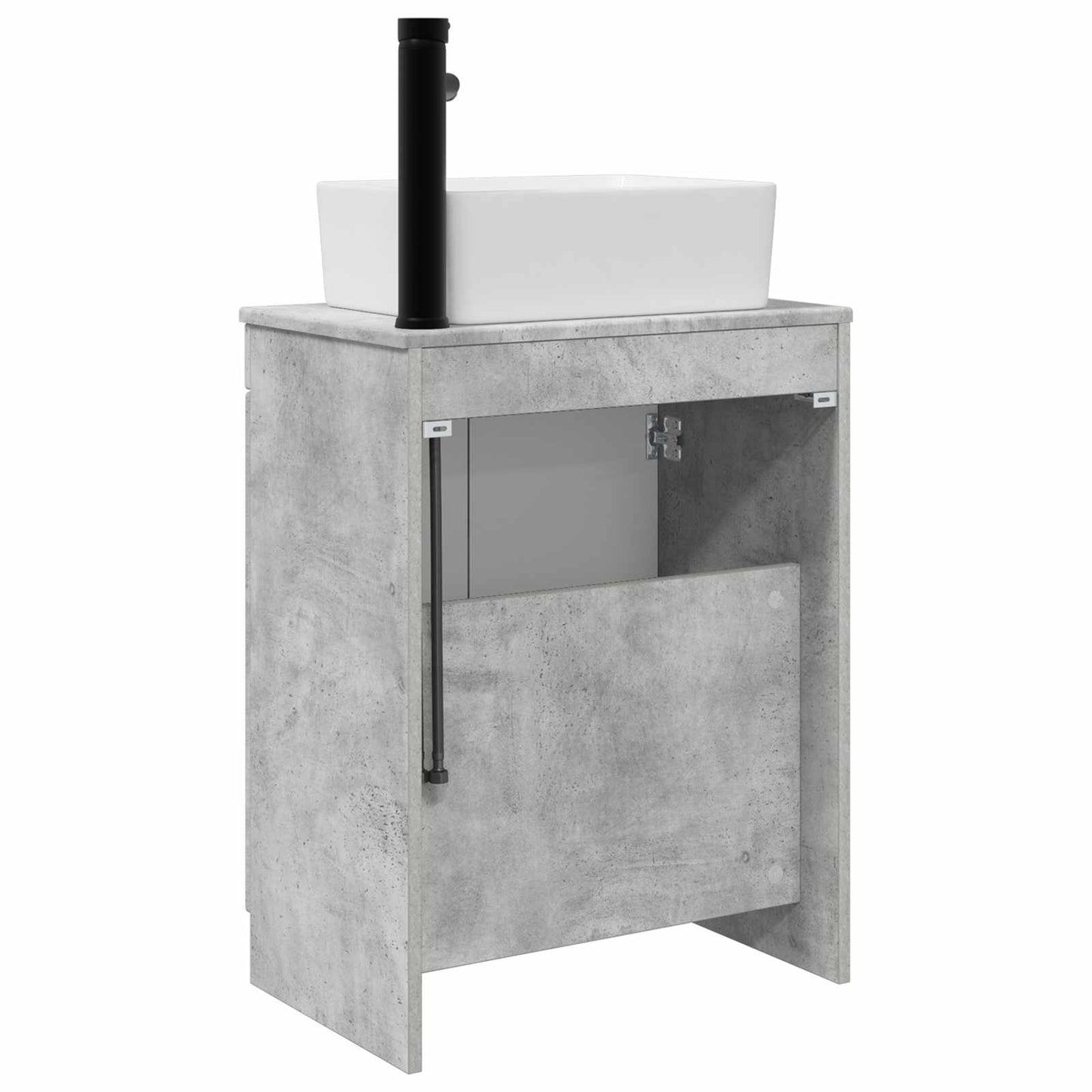 Badmøbel med vask Betonggrå 54 x 35 x 83 cm Konstruert tre
