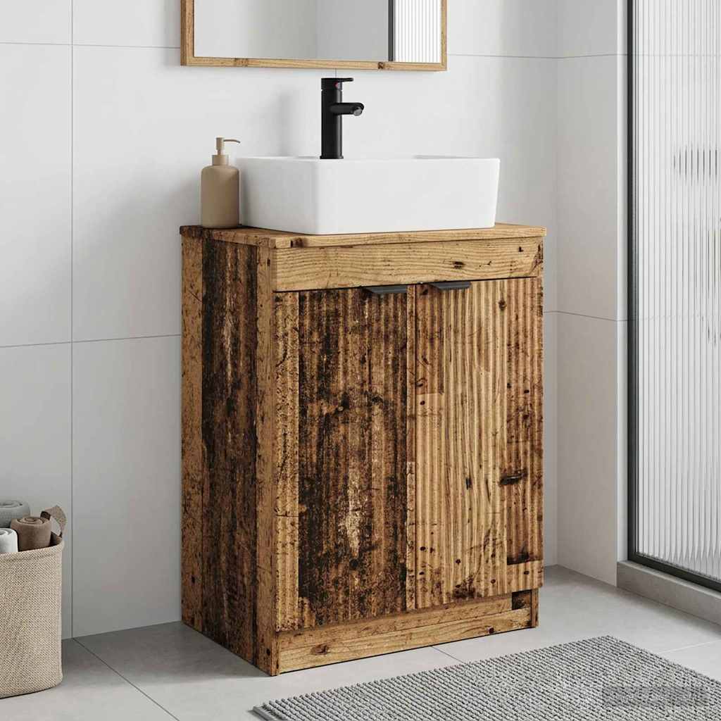 Badmøbel med vask Gammelt tre 54 x 35 x 83 cm Konstruert tre