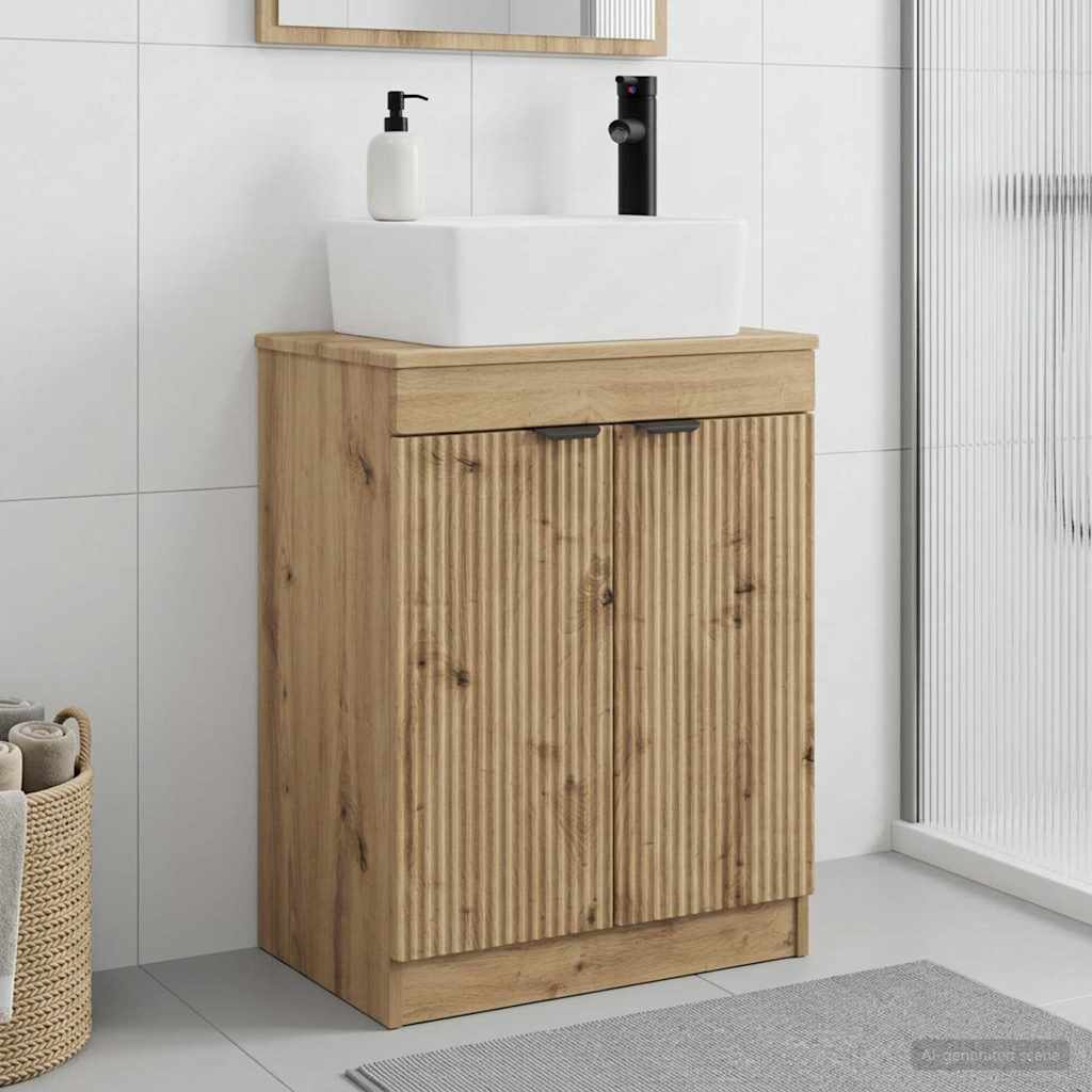 Badmøbel med vask Artisan eik 54 x 35 x 83 cm Konstruert tre