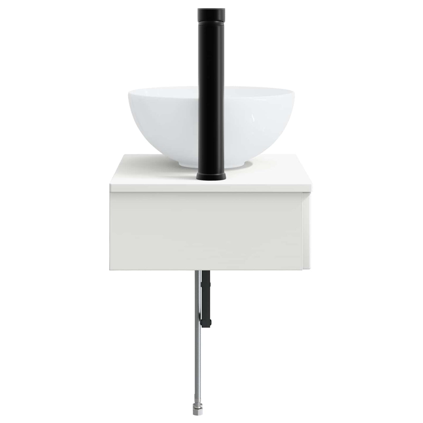 Vegghengt vask Høgglans hvit 40 x 35 x 39 cm Konstruert tre